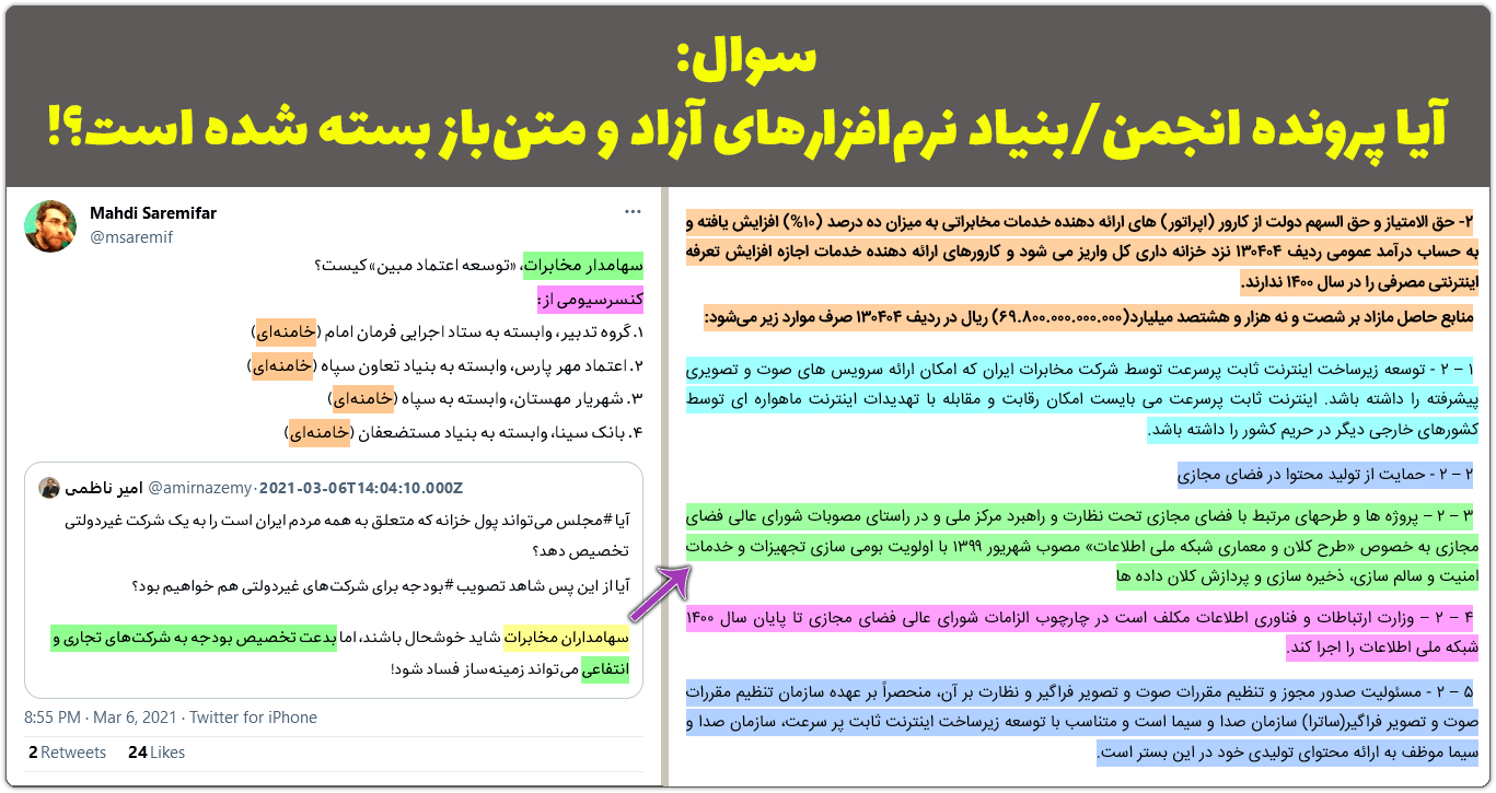 دانیال بهزادی: کودتا در کامیونتی نرمافزار آزاد ایران/مصادره یک هویت 11 1400 change roadmap