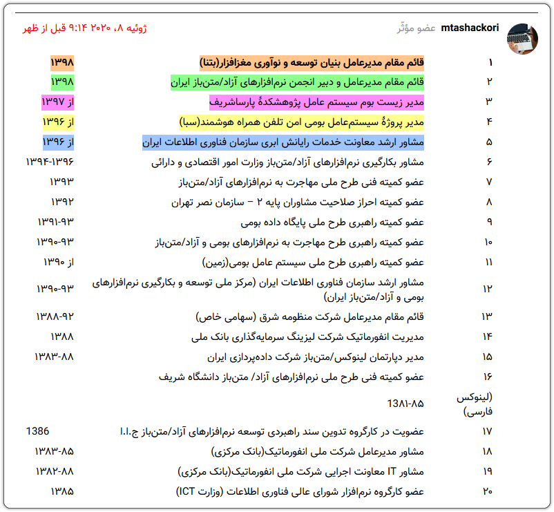 گزارش اول-دکتر رسول جلیلی: از توسعه زیرساختهای بومی فرمالیته، بزودی ضربات سختی دریافت خواهیم کرد!. 4 job title1