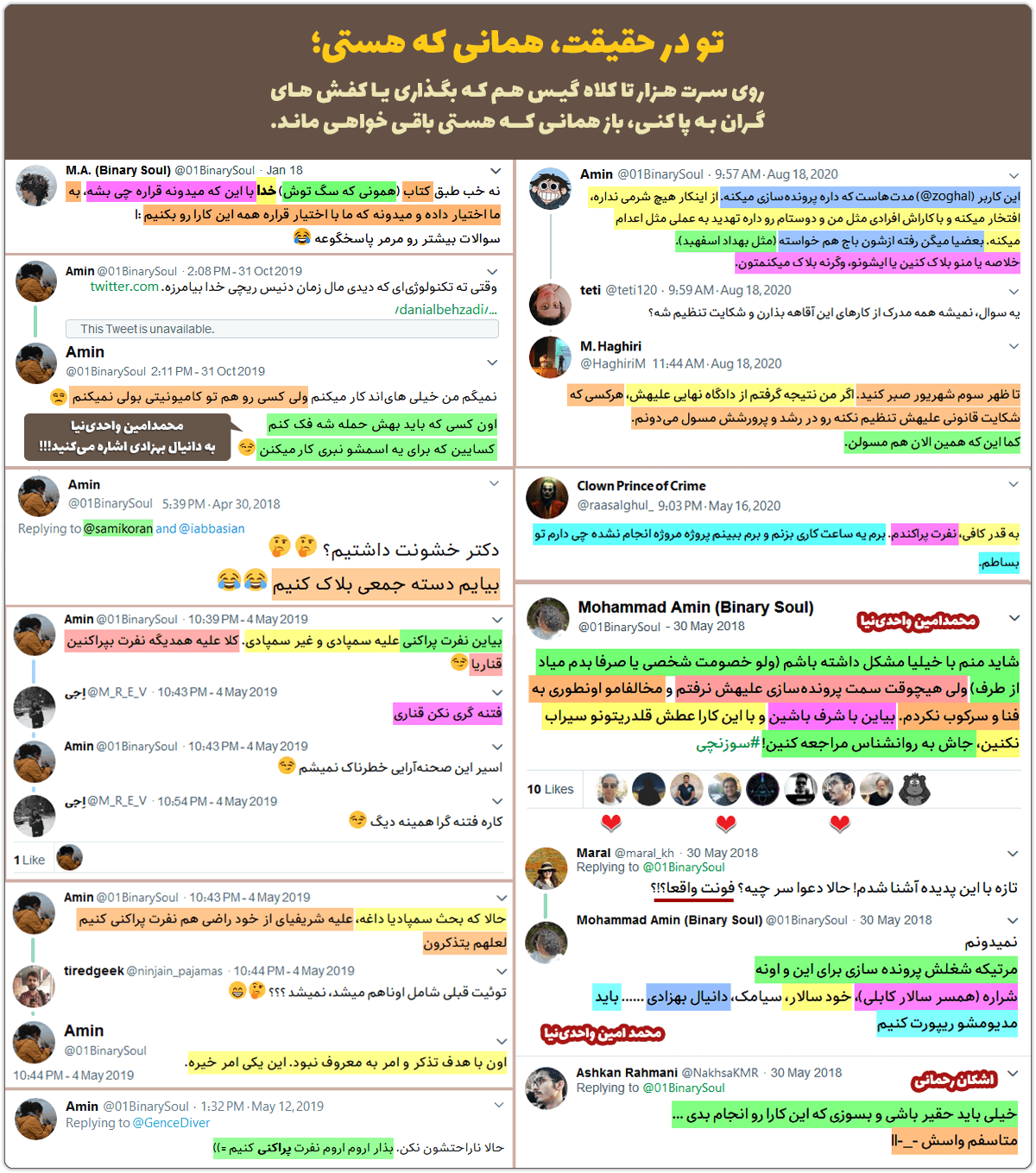 هشدار به اکوسیستم: مواظب محمدرضا حقیری، این امالفساد نفرتپراکنی باشید! 4 amin troll1