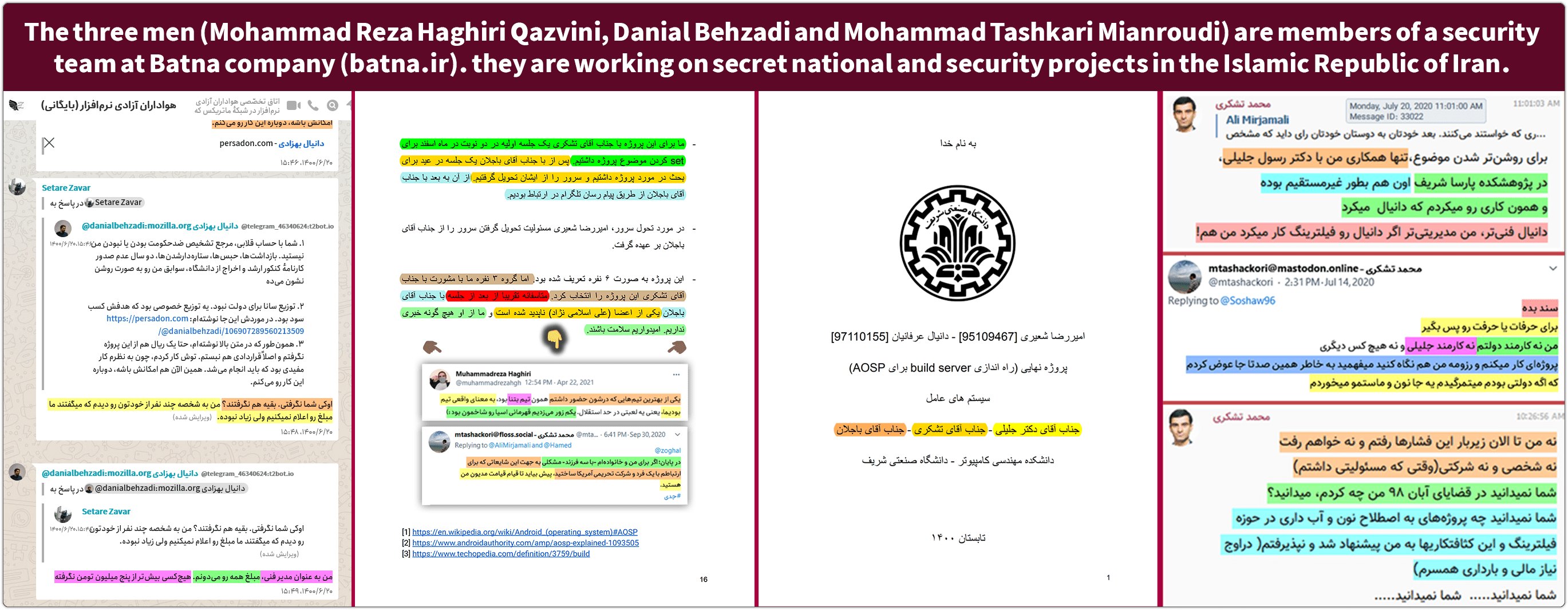 haghiri:An aggressor who harasses others by sending fake abuse reports 5 hidden agent of the IRGC 01