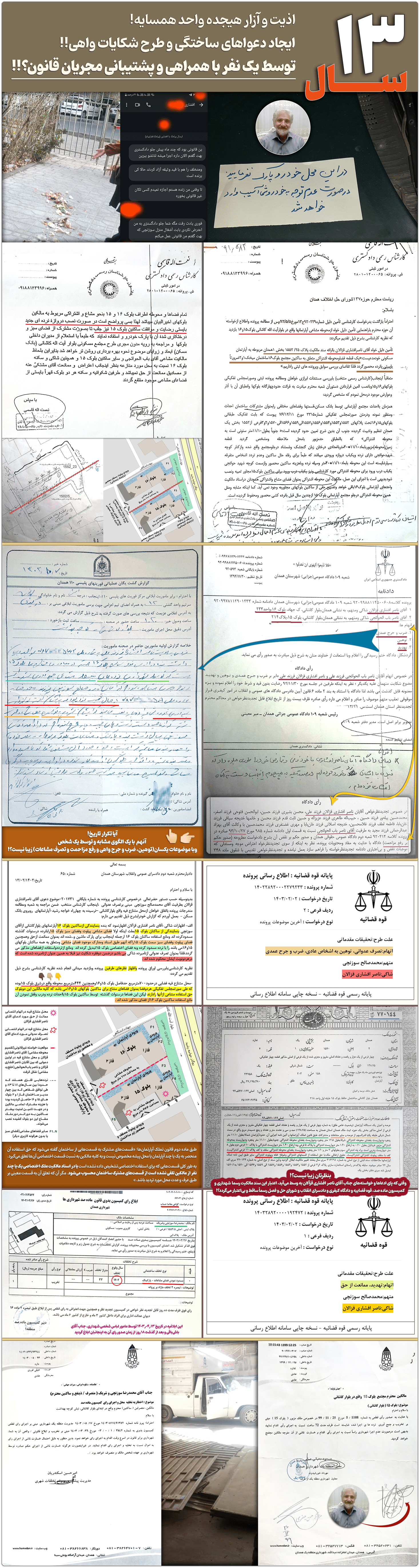 ناصر افشاری قزالان: معرفی و شرحی کوتاهی از سوابق سرکرده این باند ارتشا و کلاهبردار قضایی 12 13th Harassment